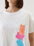 LC Waikiki Crew Neck Polka Dot Short Sleeve Women's Nightgown